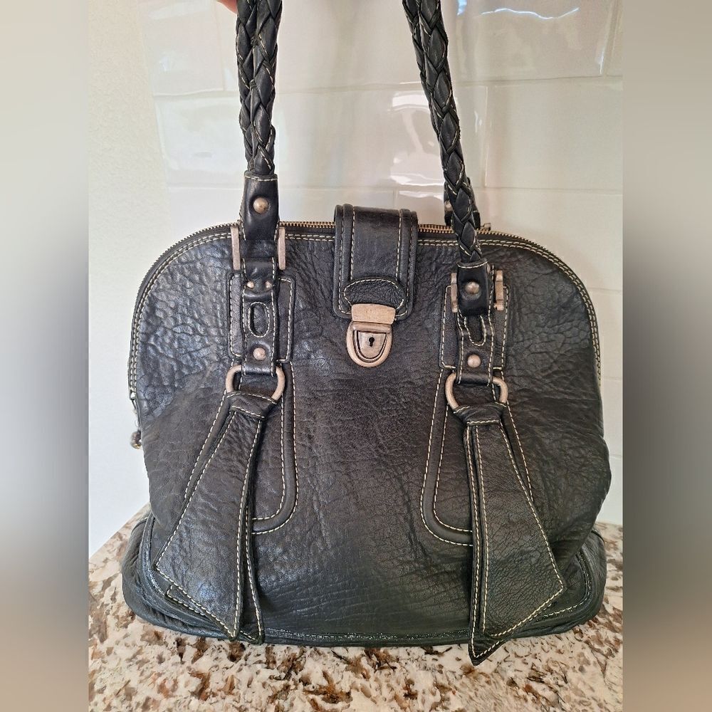 JANO by Anja Flint black leather tote bag